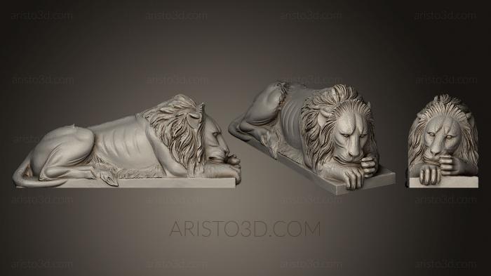 Figurines lions tigers sphinxes (STKL_0216) 3D model for CNC machine